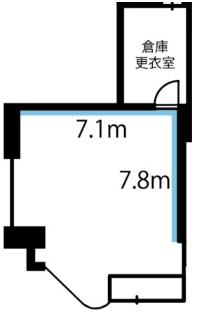 秋葉原のレンタルスタジオ『スクエアスタジオ』の図面